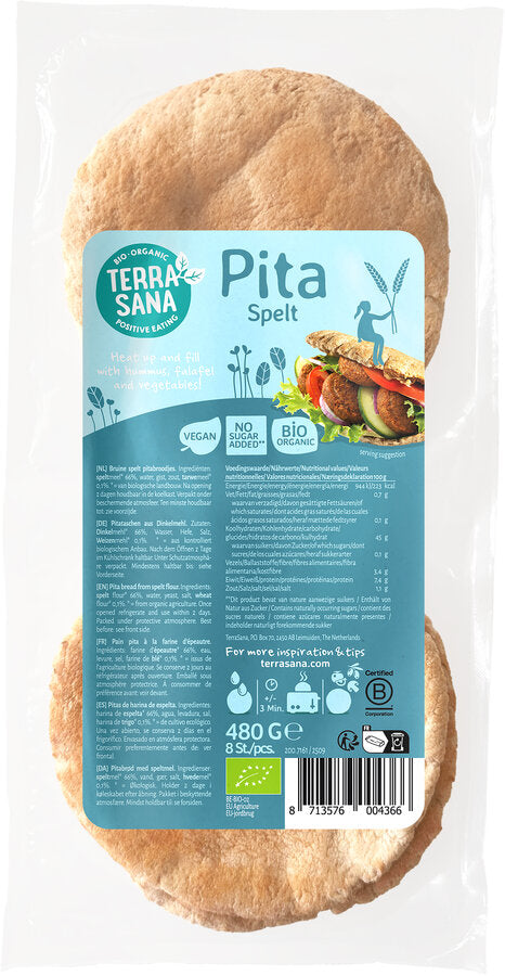 Dinkel Pita Aufbackbrot 480 g