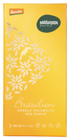 Brasilien Dunkle VM-Schokolade demeter 50% Kakao 80 g