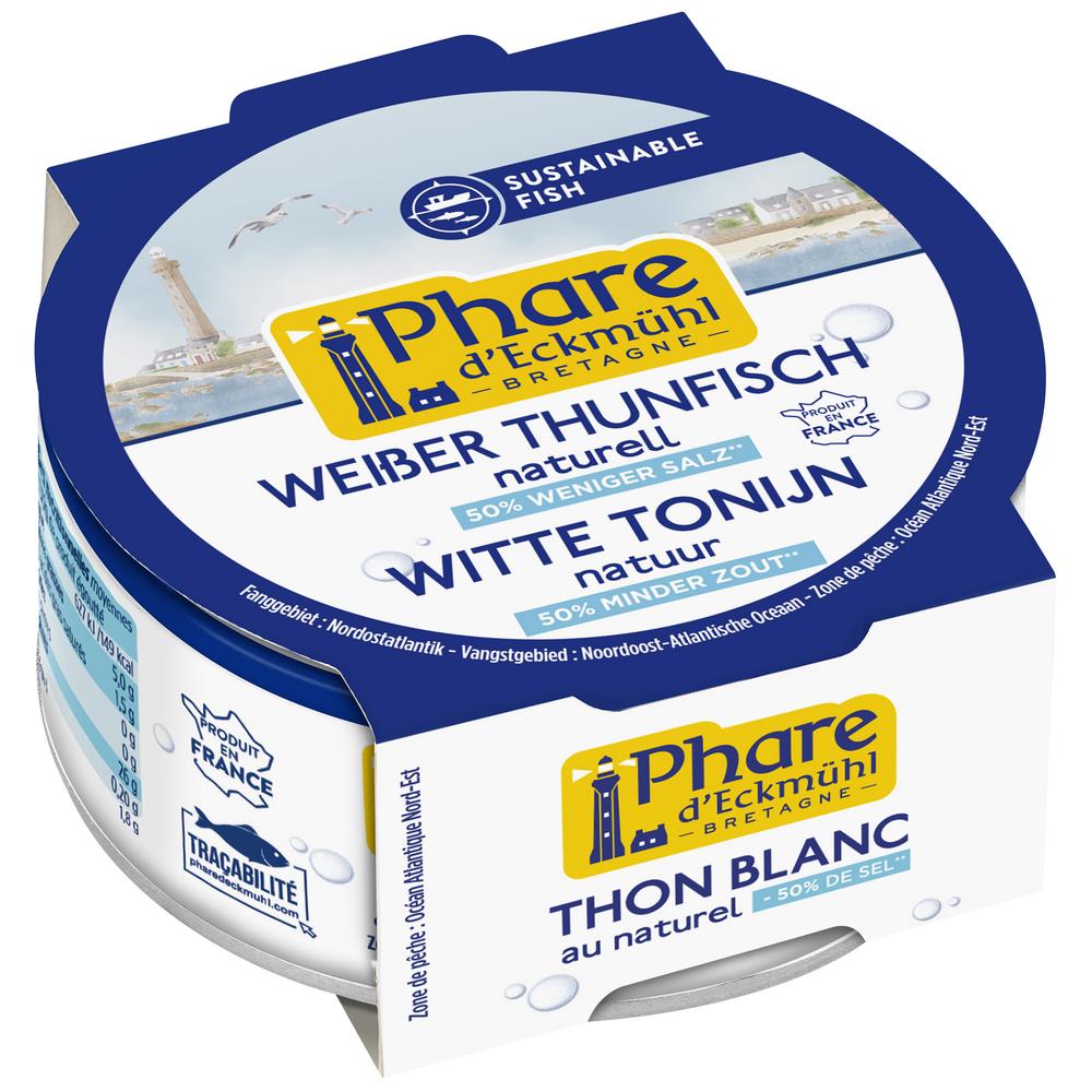 Thunfisch weiß naturell - 50% weniger Salz 160 g