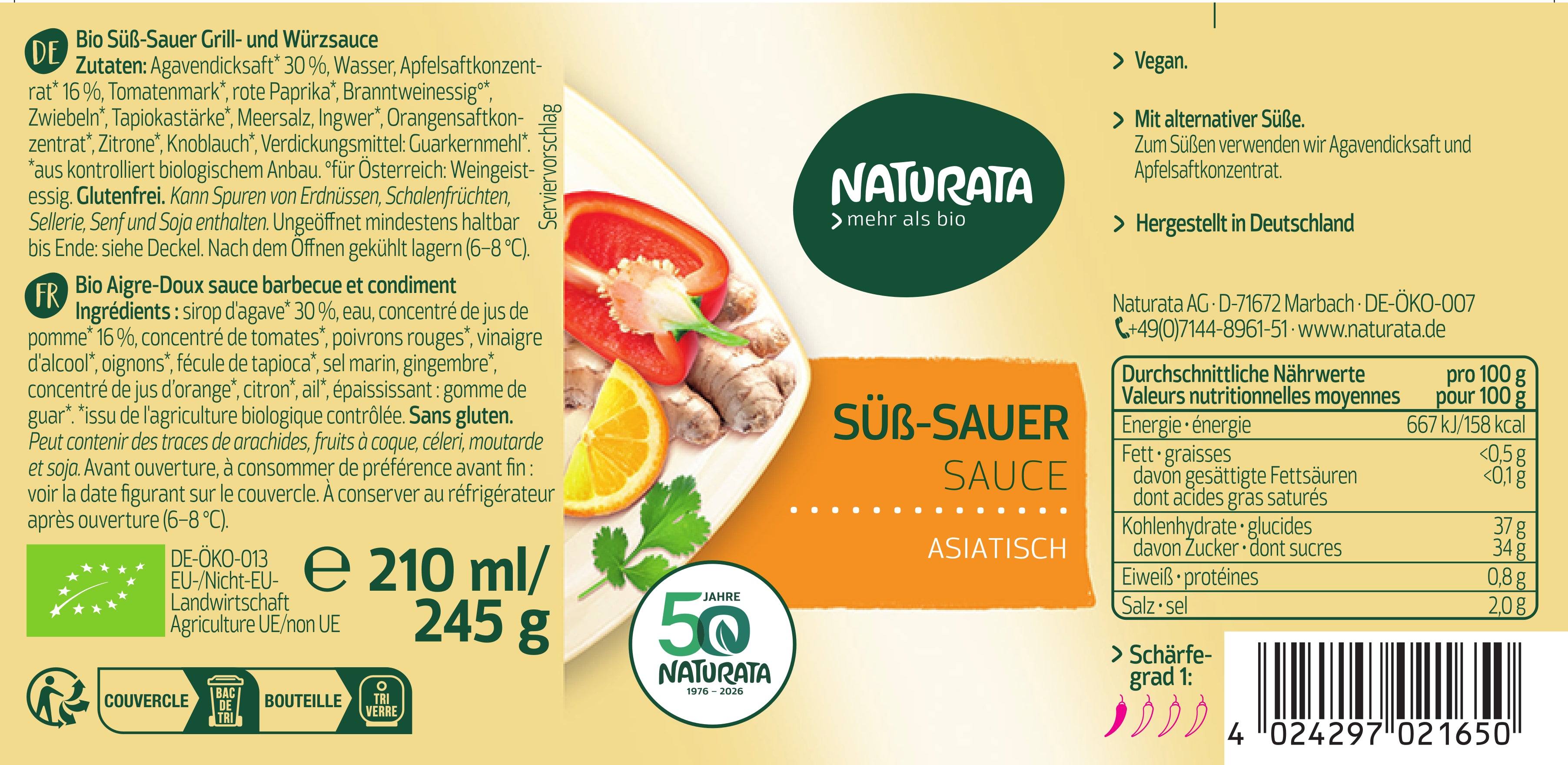 Süß Sauer Sauce 210 ml