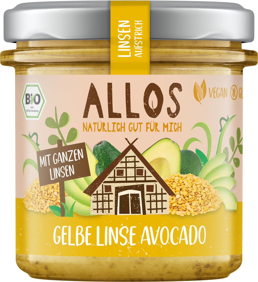 Linsen-Aufstrich Gelbe Linse Avocado 140 g