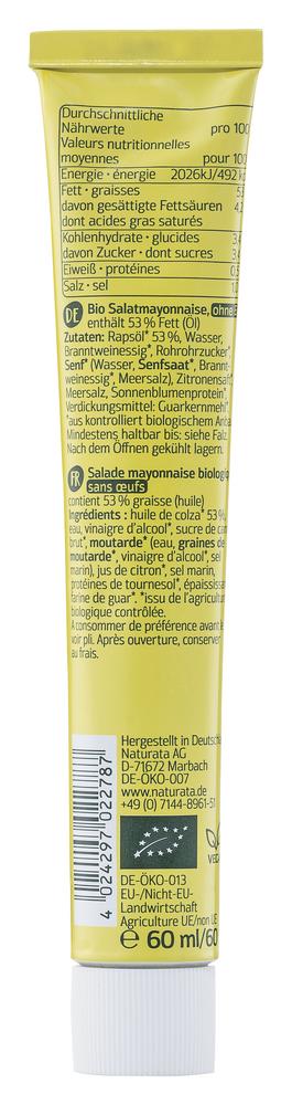 Vegane Mayo mit Rapsöl  Tube 60 ml