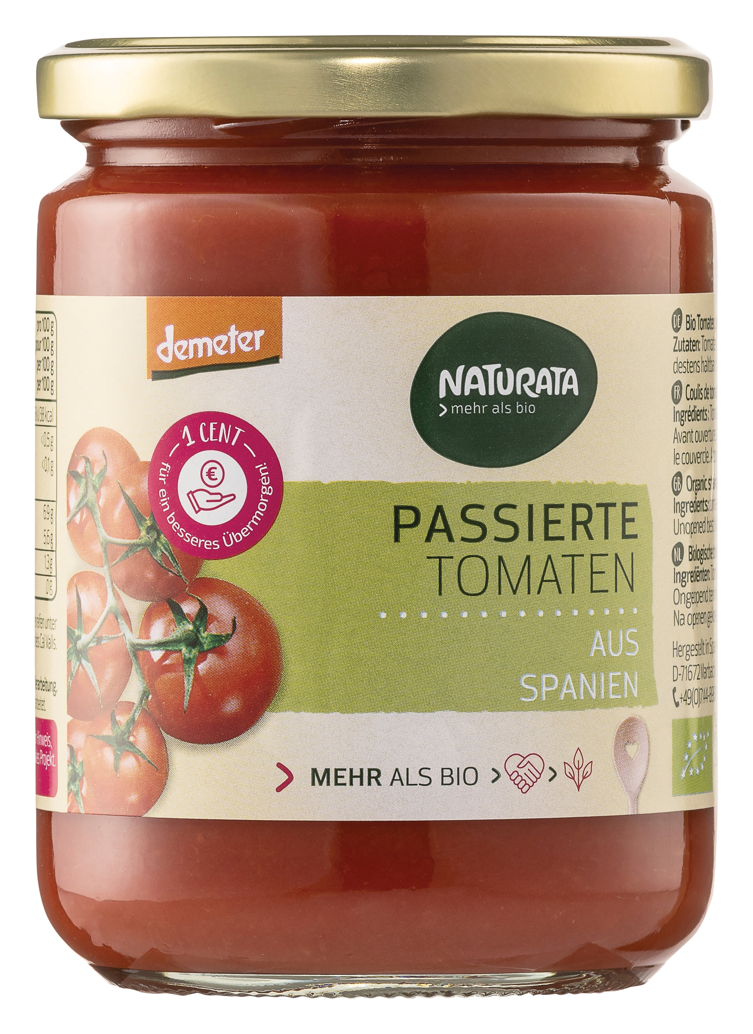 Tomatenpüree demeter Glas 400 g