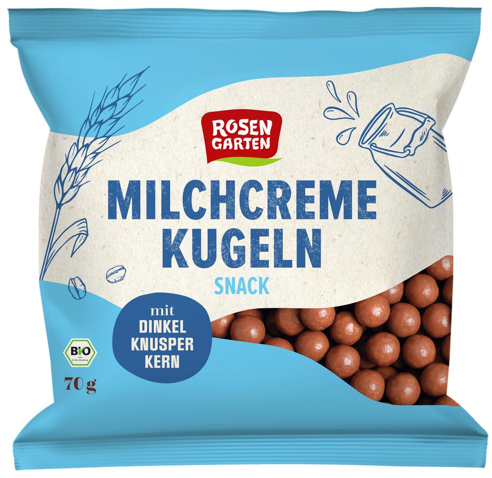 Milchcreme-Kugeln mit Dinkel-Knusper-Kern Snack 70 g