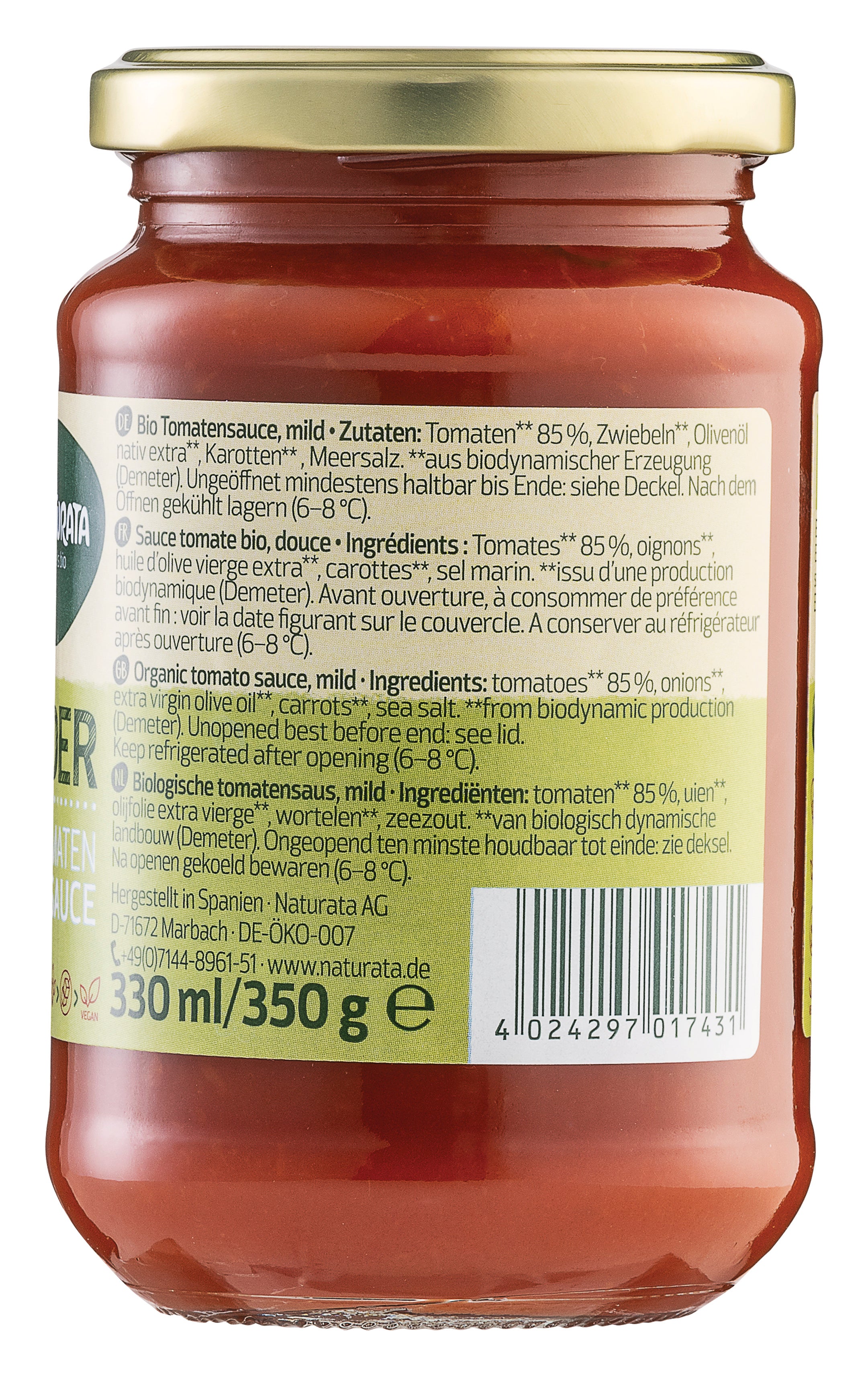 Kinder Tomatensauce demeter 330 ml