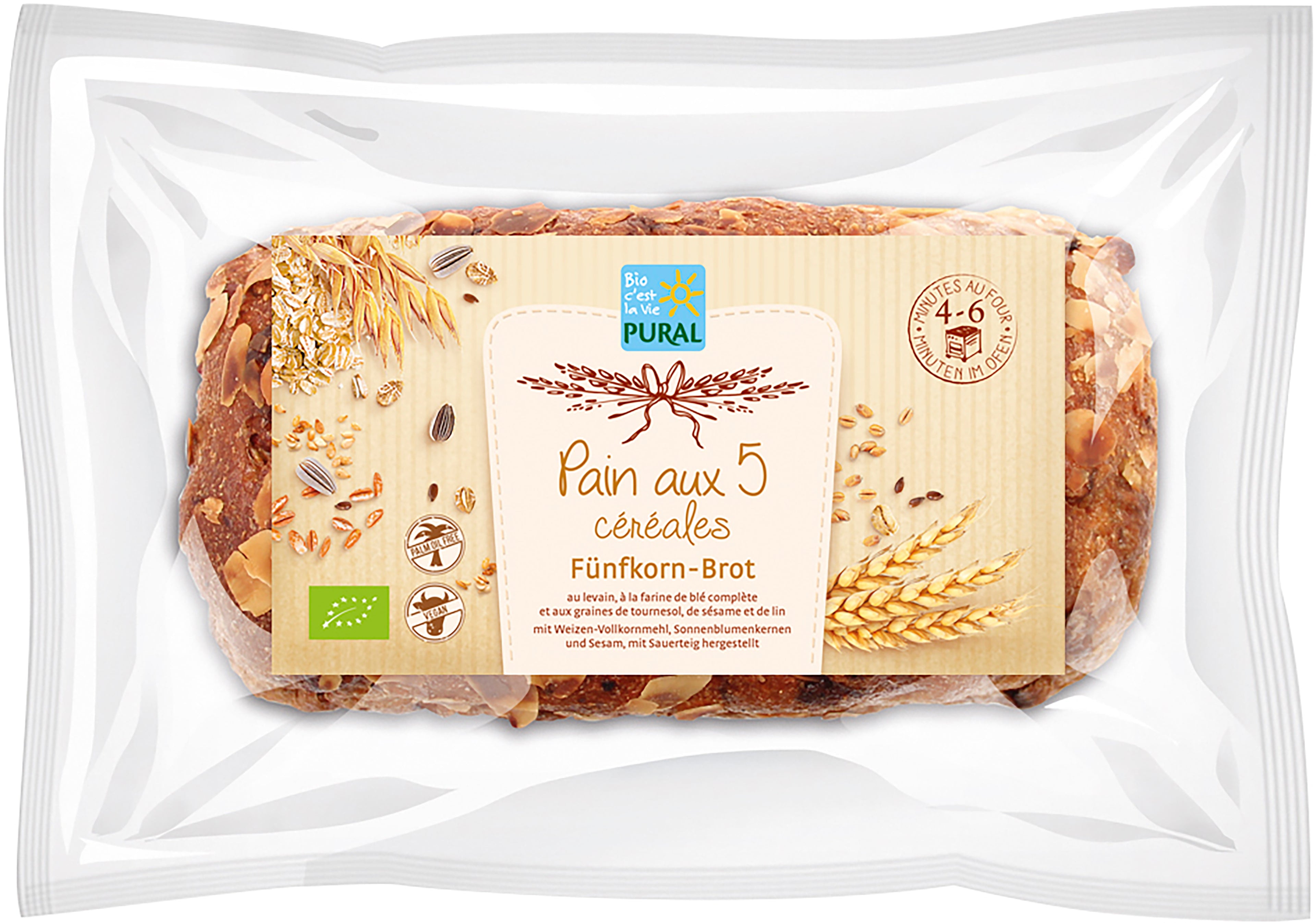 Fünfkorn-Brot zum Aufbacken 620 g