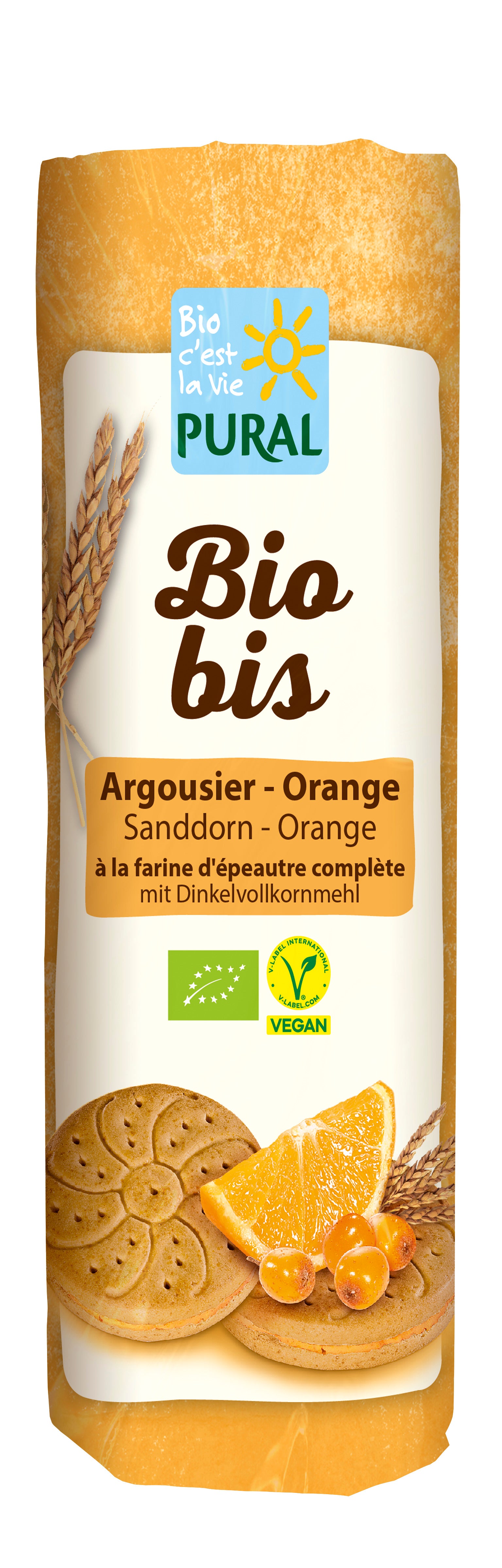 Biobis Dinkel Doppelkeks mit Sanddorn-Orange Füllu 300 g