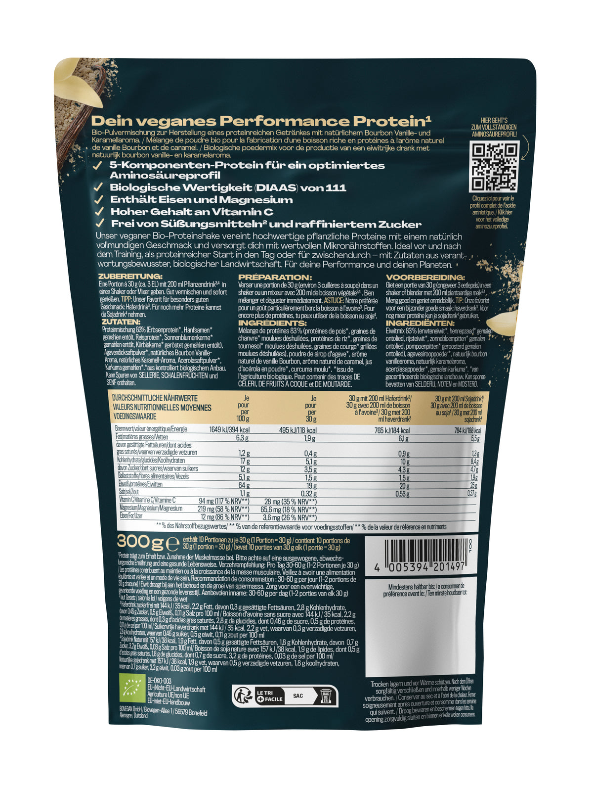 High Protein Shake Vanille 5K 300 g