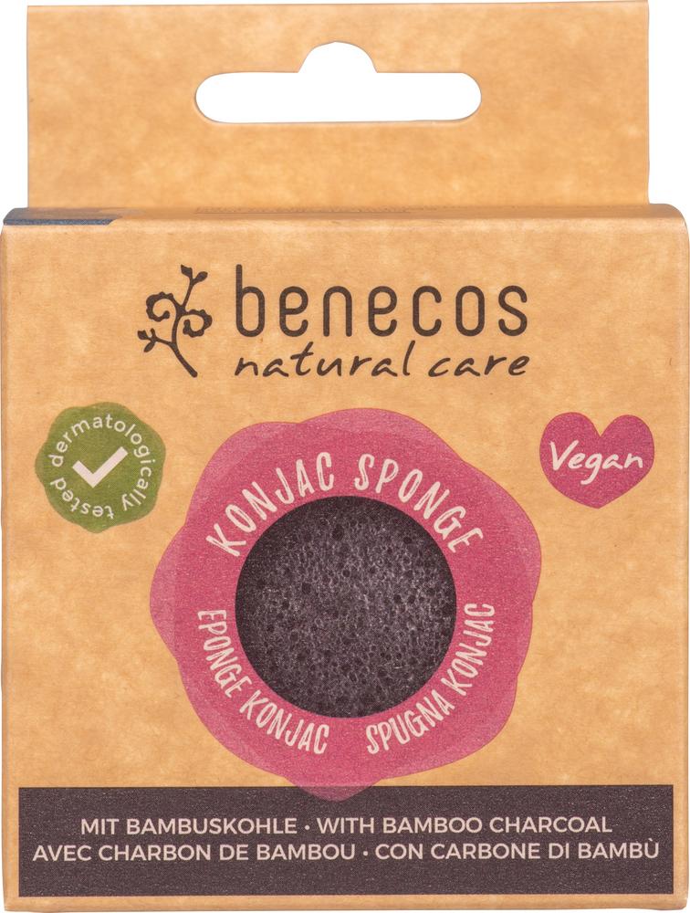 Natural Konjac Sponge black bamboo 1 Stk