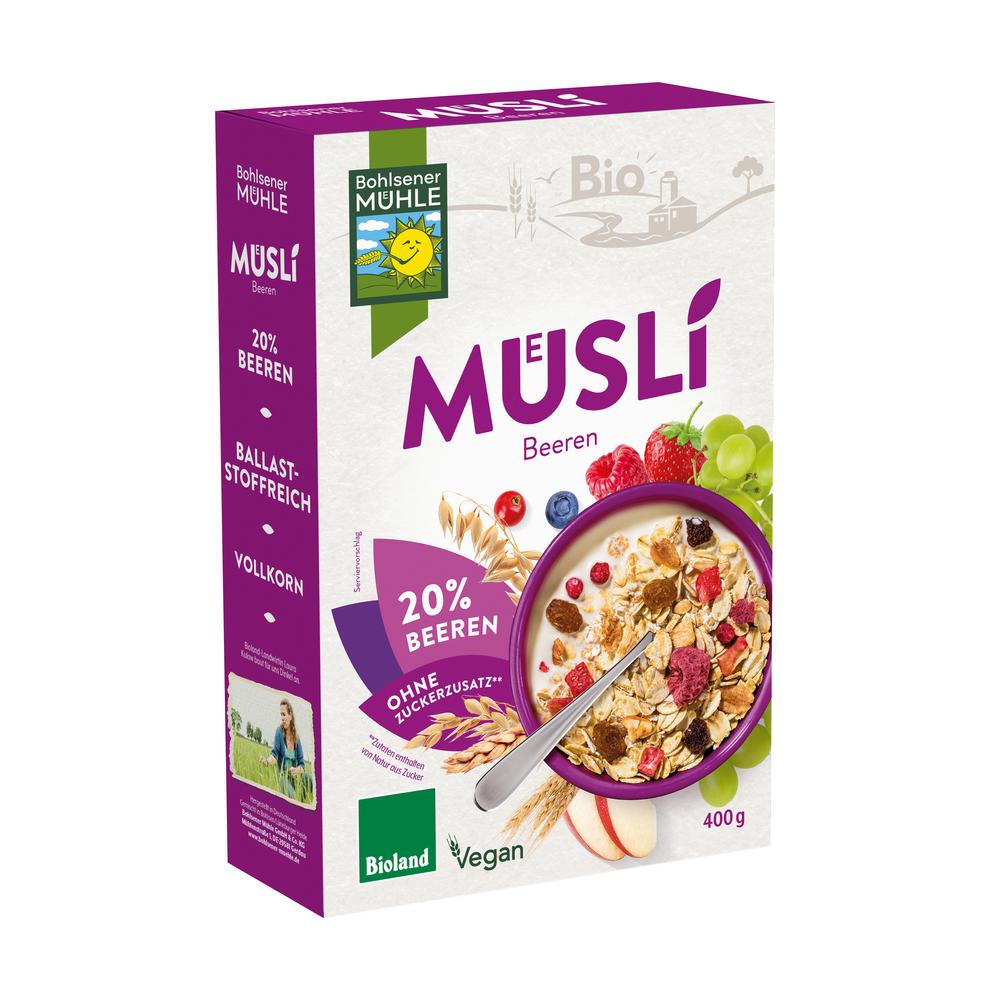 Beeren Müsli mit 20 % getrockneten Beeren 400 g