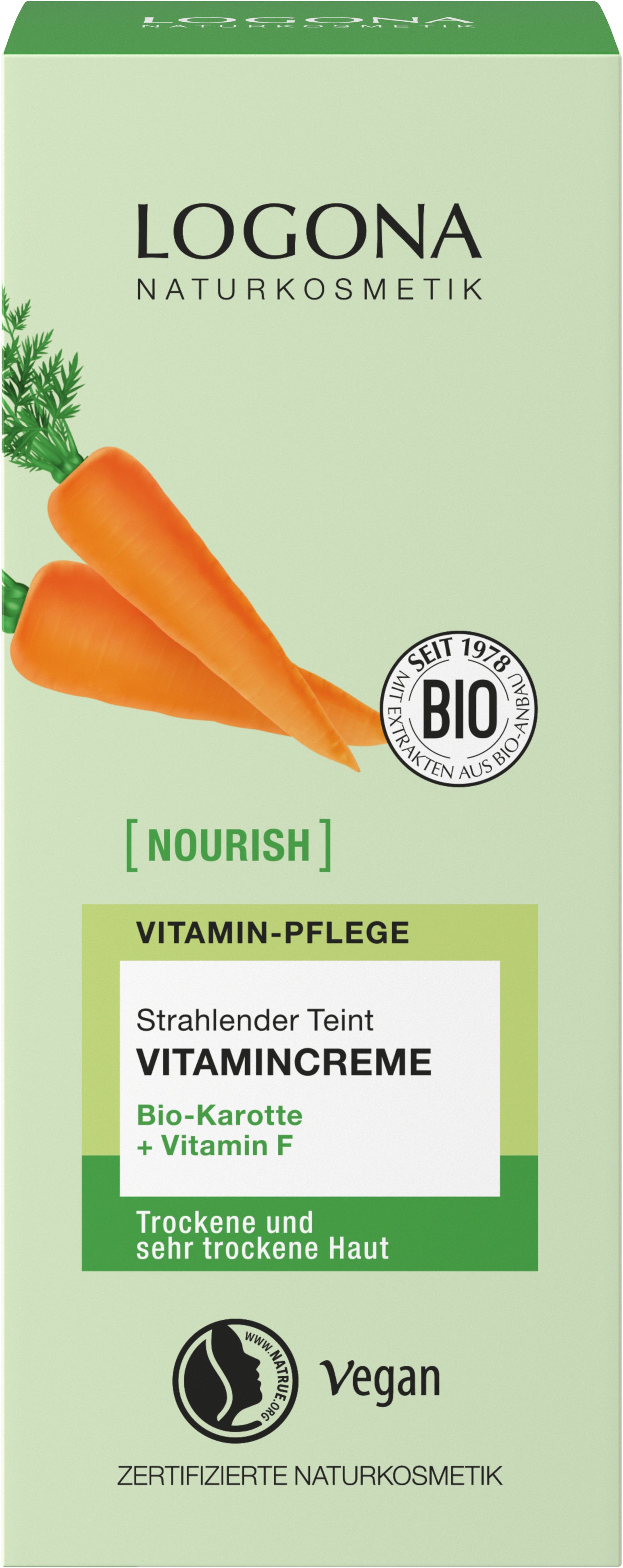 NOURISH Strahlender Teint Vitamincreme mit BioKaro 50 ml