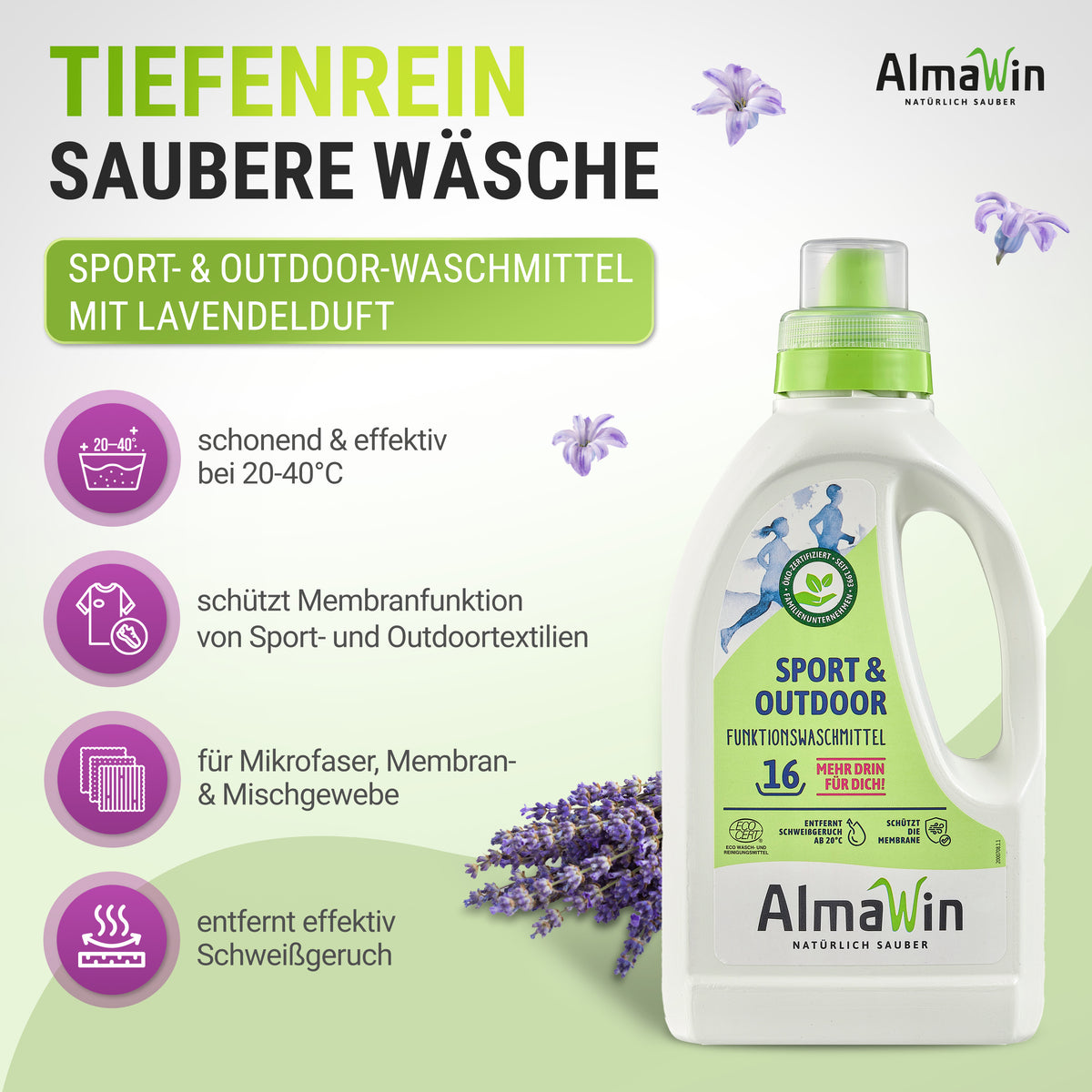 Sport + Outdoor Waschmittel 16 Waschgänge 750 ml