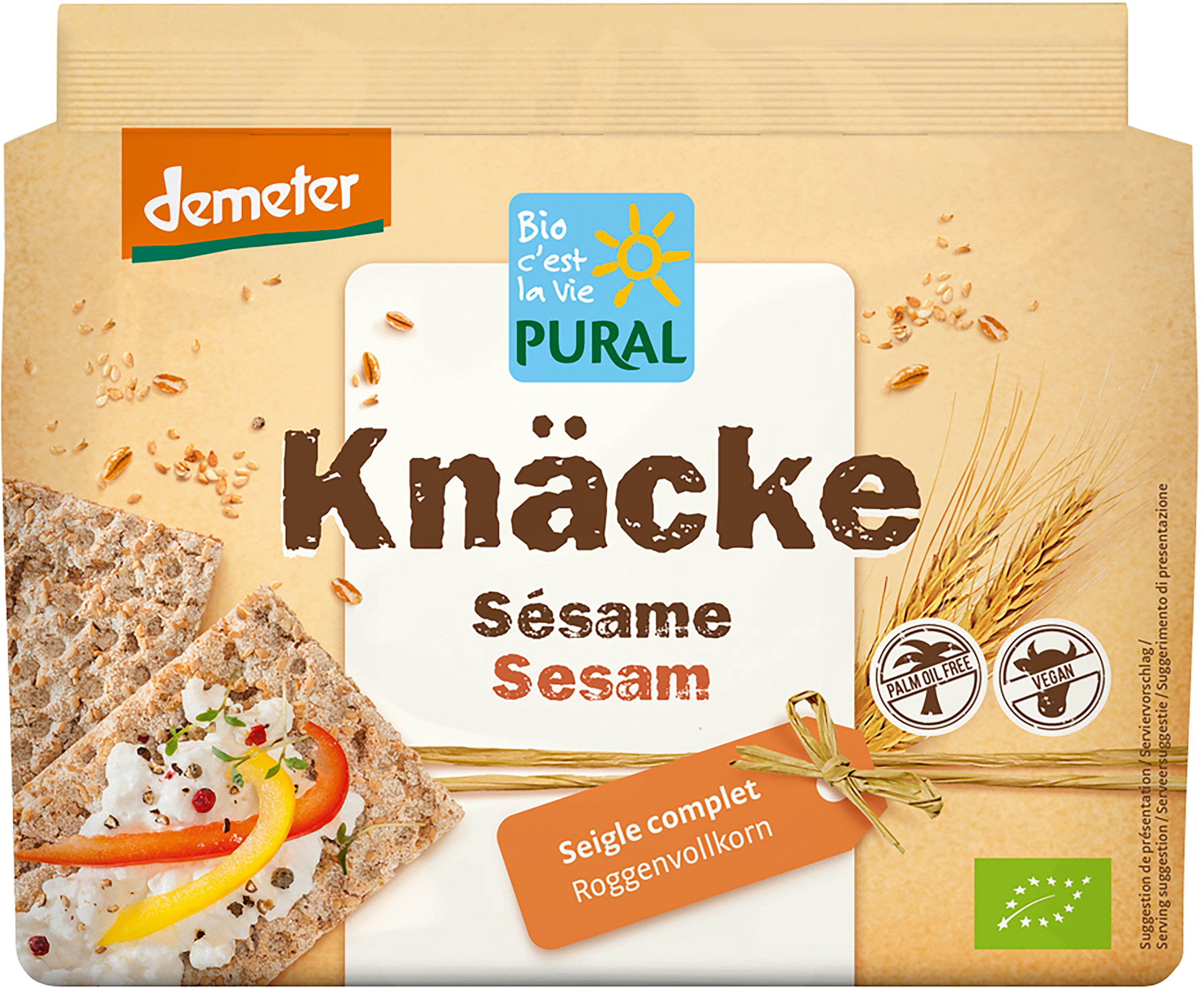 Roggen-VK-Knäckebrot Sesam demeter 250 g