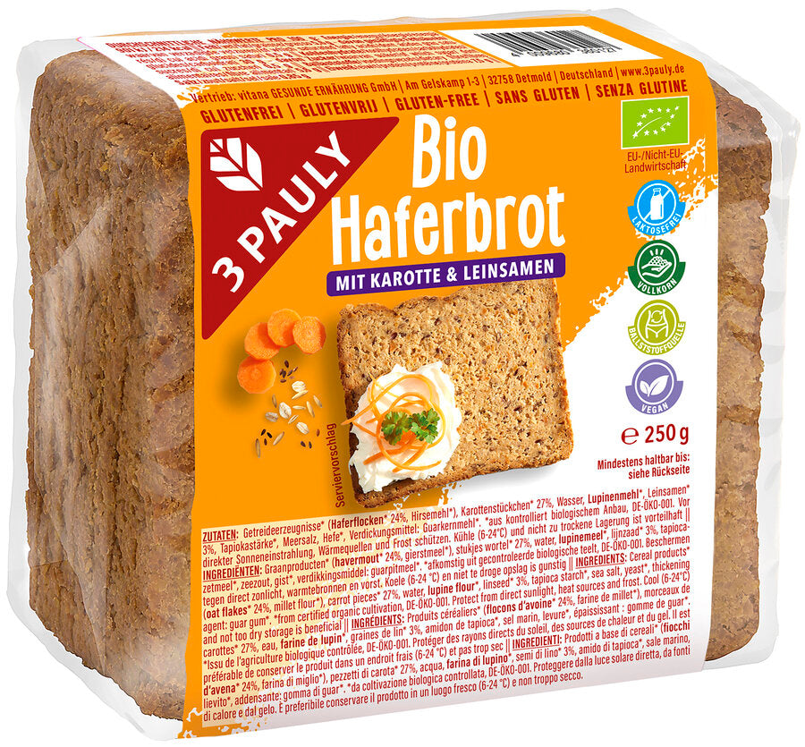 Haferbrot Karotte/Leinsamen 250 g