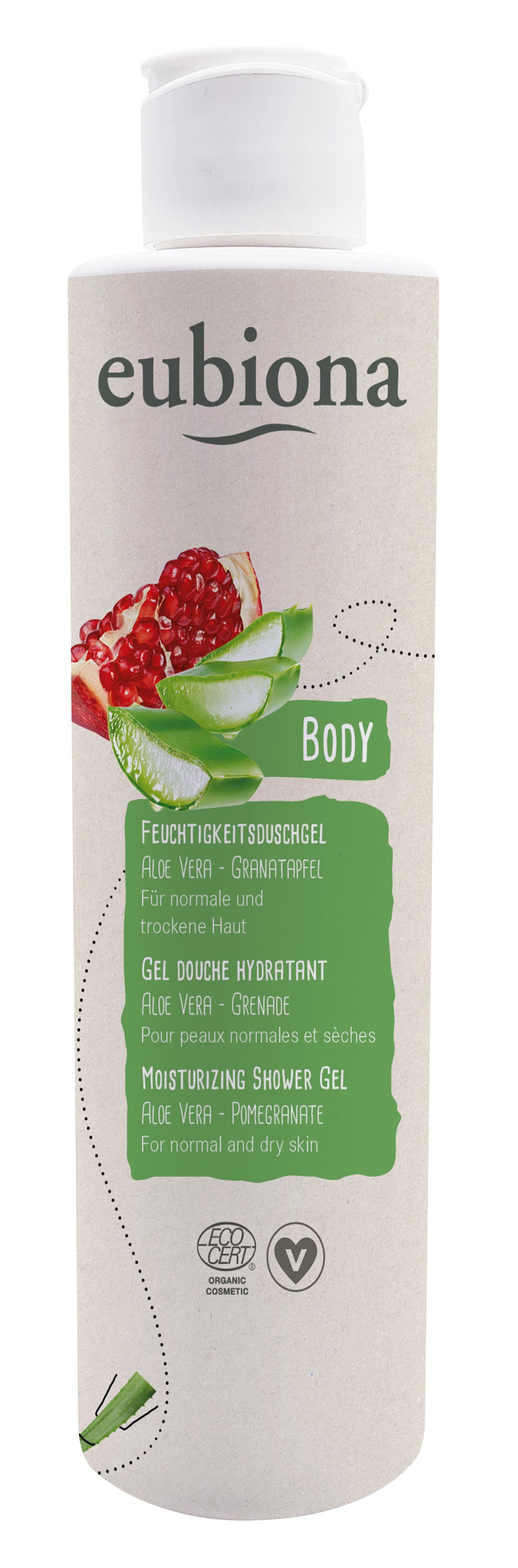 Feuchtigkeitsduschgel Aloe Vera-Granatapfel 200 ml