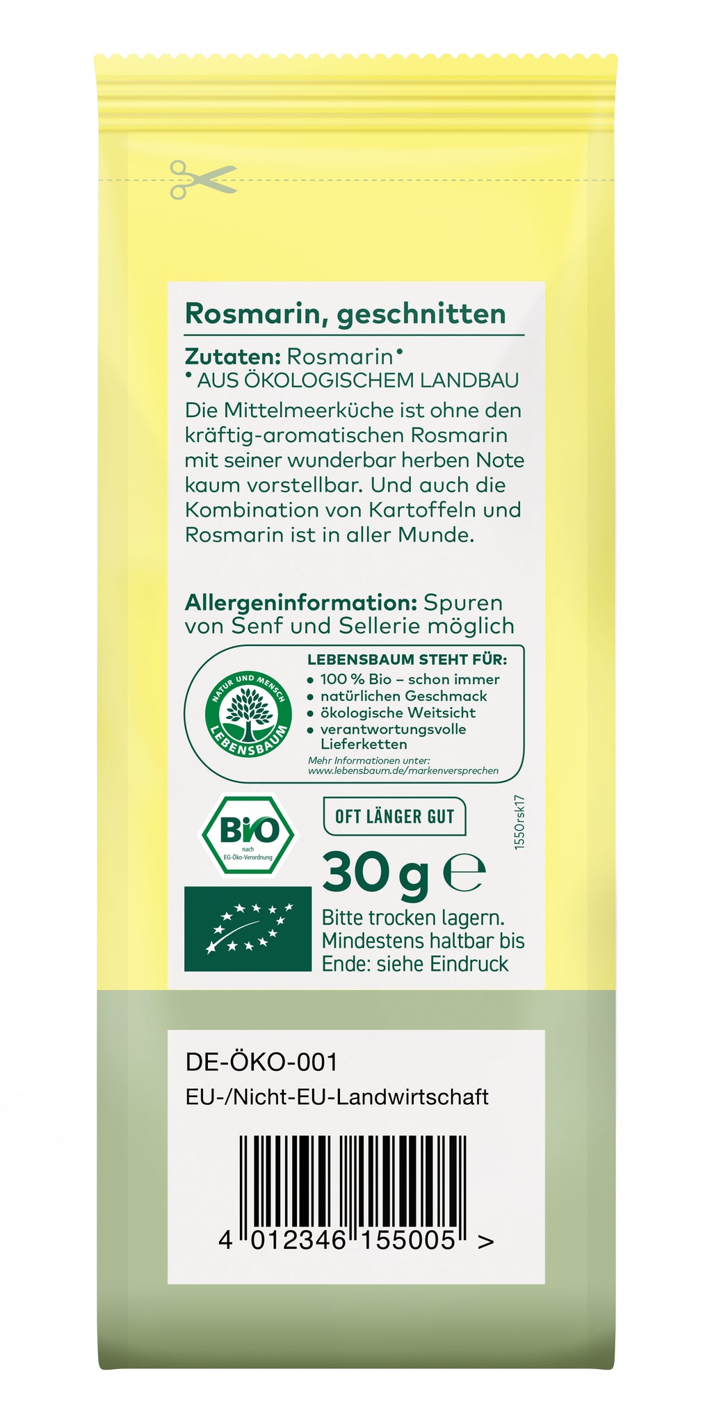 Rosmarin  geschnitten 30 g