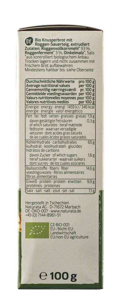 Knusperbrot Roggen-Sauerteig 100 g
