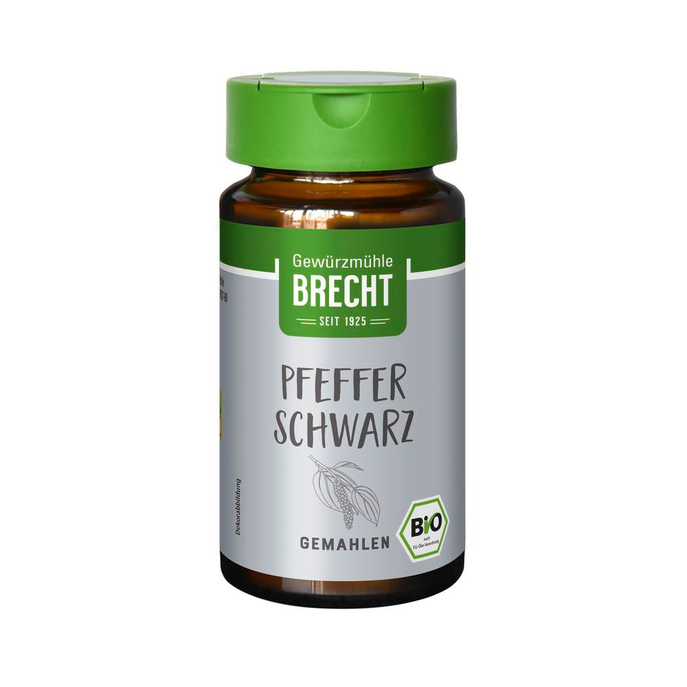 Pfeffer schwarz gemahlen Glas 40 g