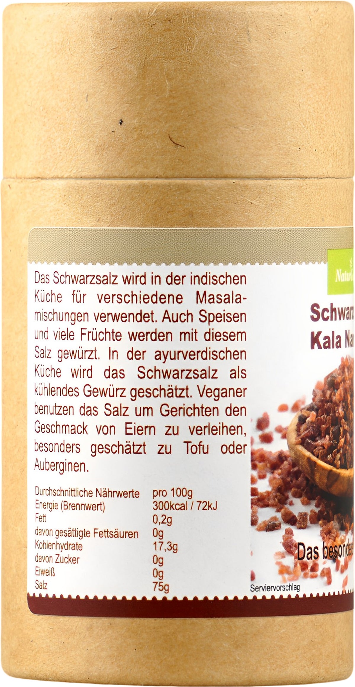 Kala Namak Schwarzsalz gemahlen im Streuer 120 g