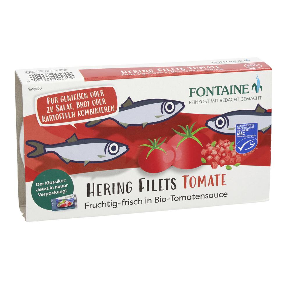 Zartes Heringsfilet in Bio-Tomatencreme 200 g