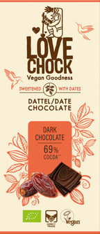 Dark Chocolate 69% Kakao - sweetened with dates 70 g