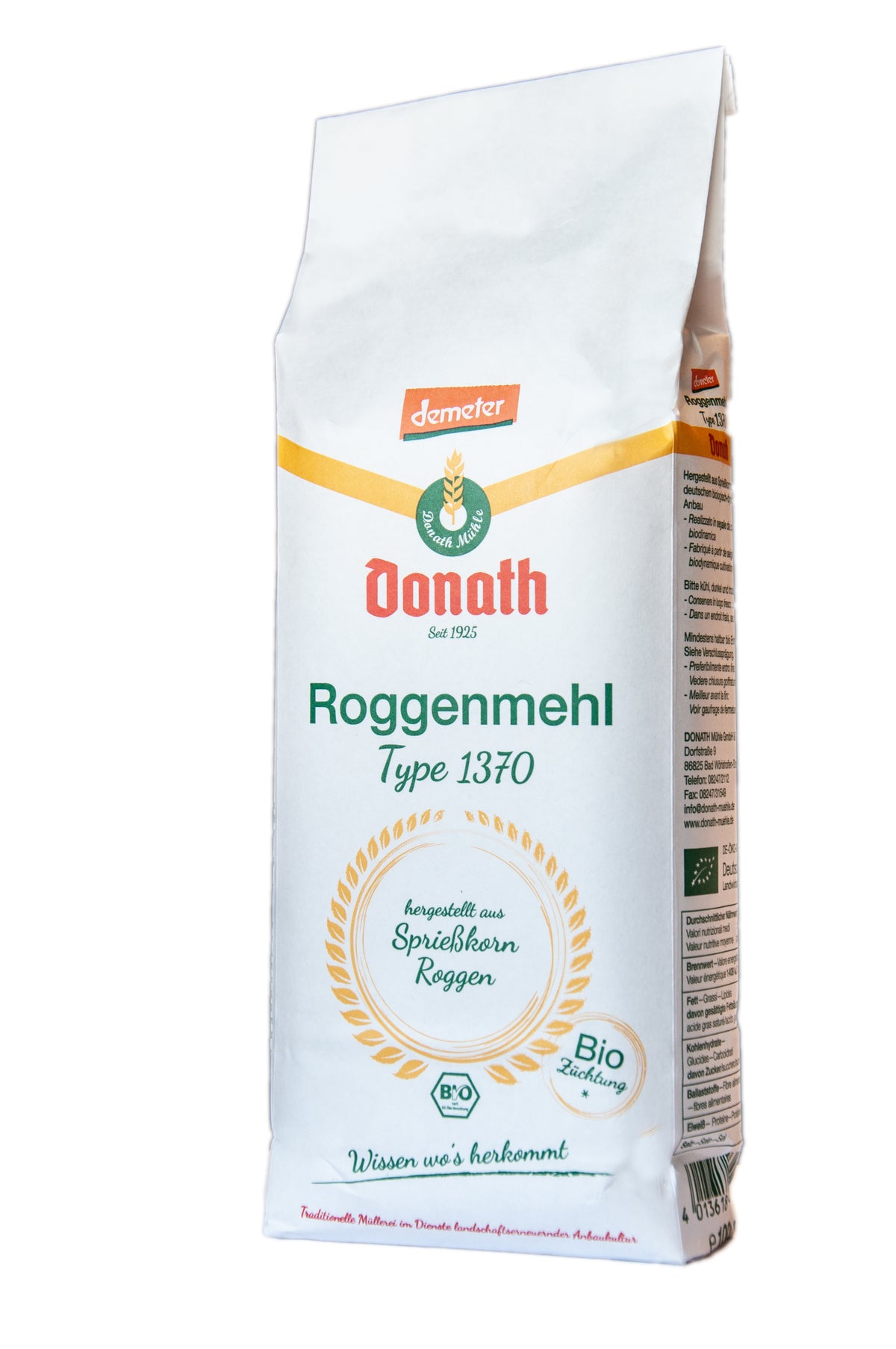 Roggenmehl Typ 1370 demeter 1 kg