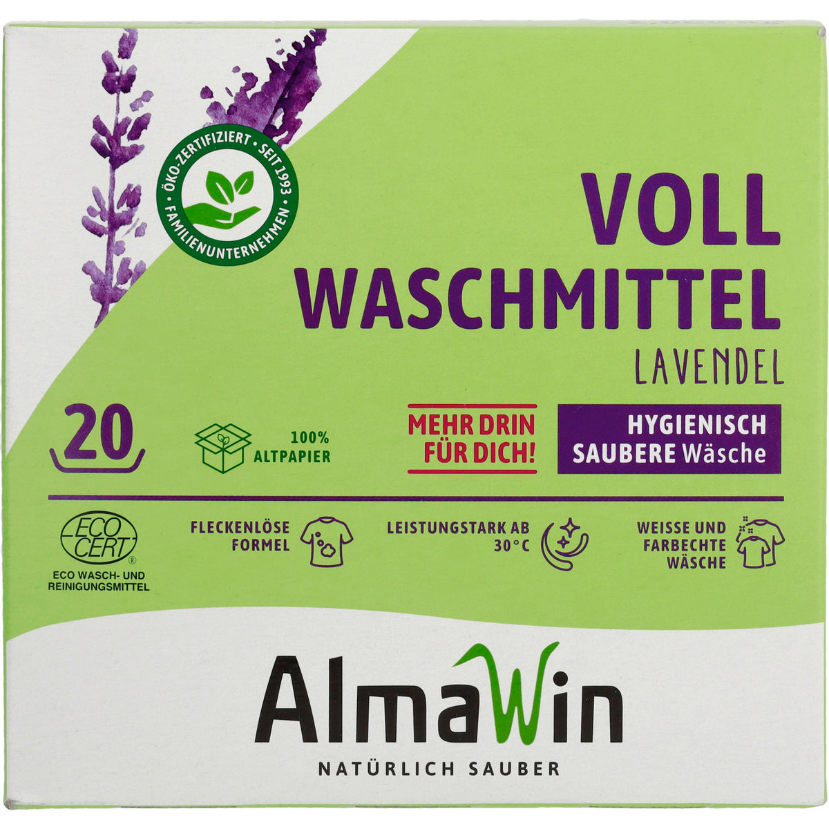 Vollwaschmittel Lavendel 19 Waschgänge 1080 g