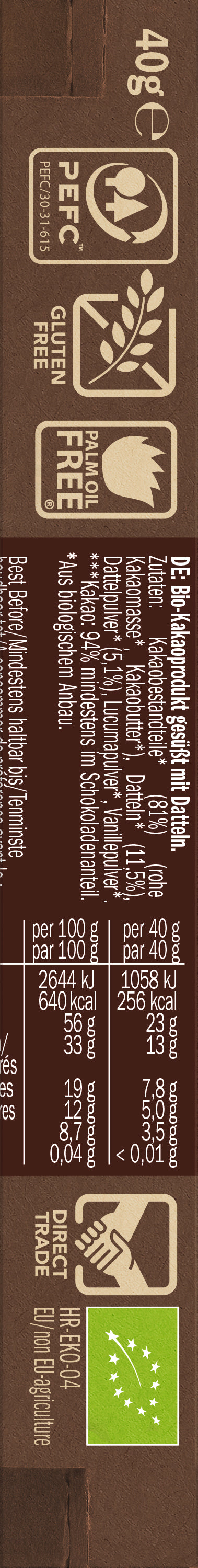 Extra Pure bars Lovechock 40 g