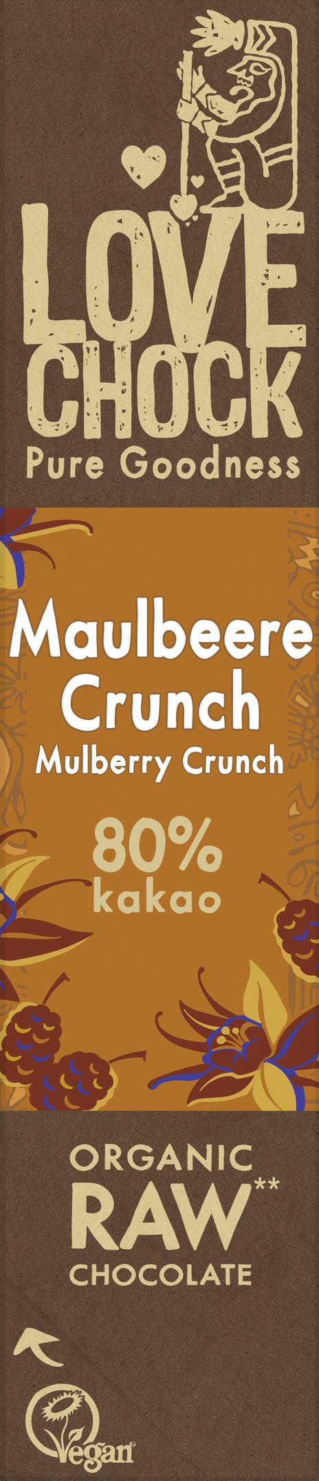 Lovechock Maulbeere-Crunch 81% Kakao 40 g