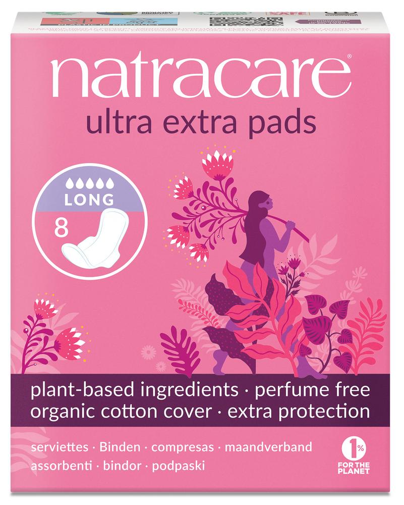 Damenbinden ultra extra pads long mit Flügeln 8 Stk
