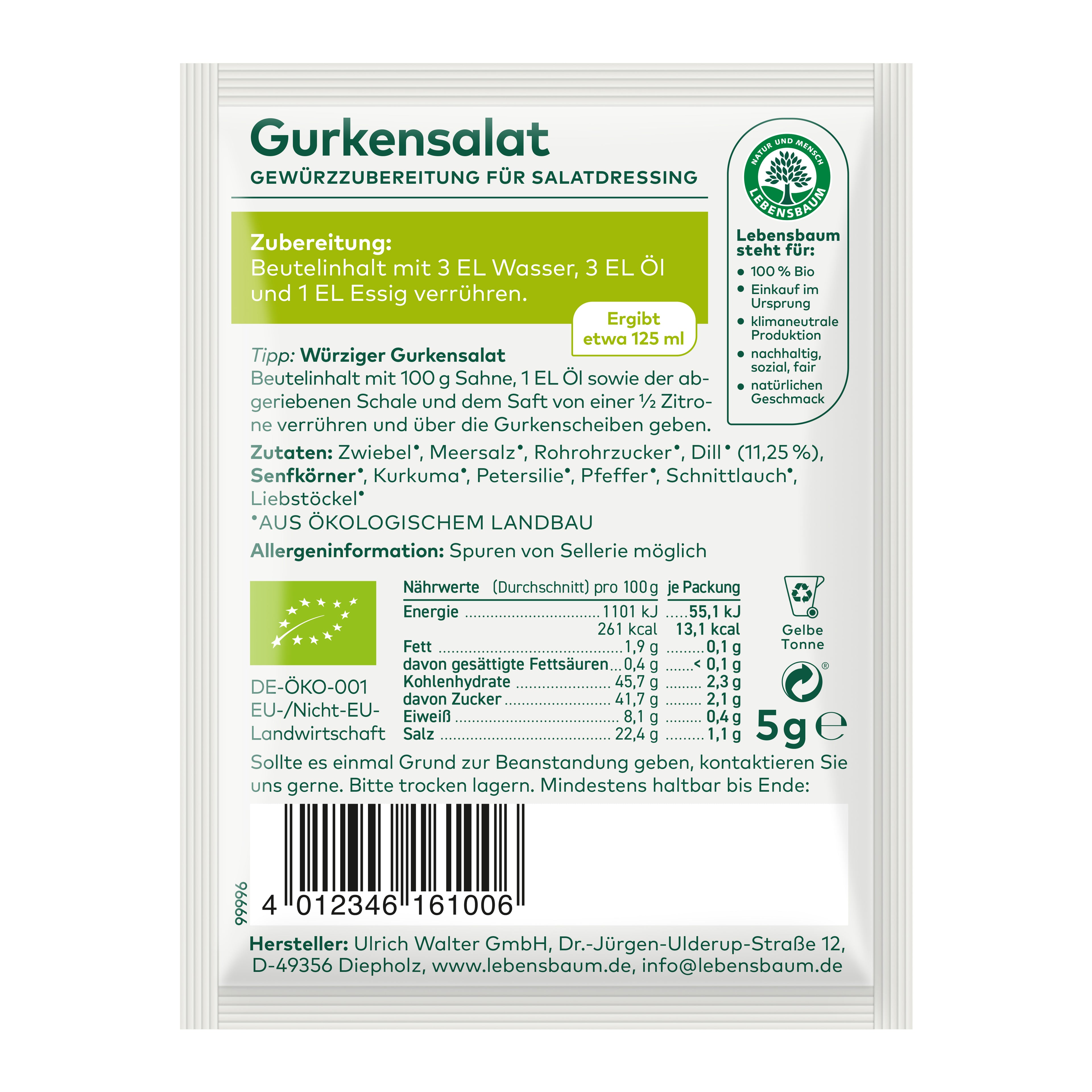 Salatdressing Gurken-Salat 3x5 g