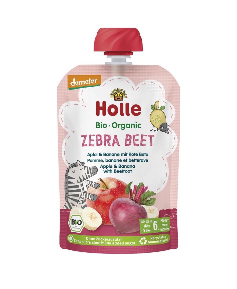 Pouchy Zebra Beet demeter Apfel,Banane,rote Bete 100 g