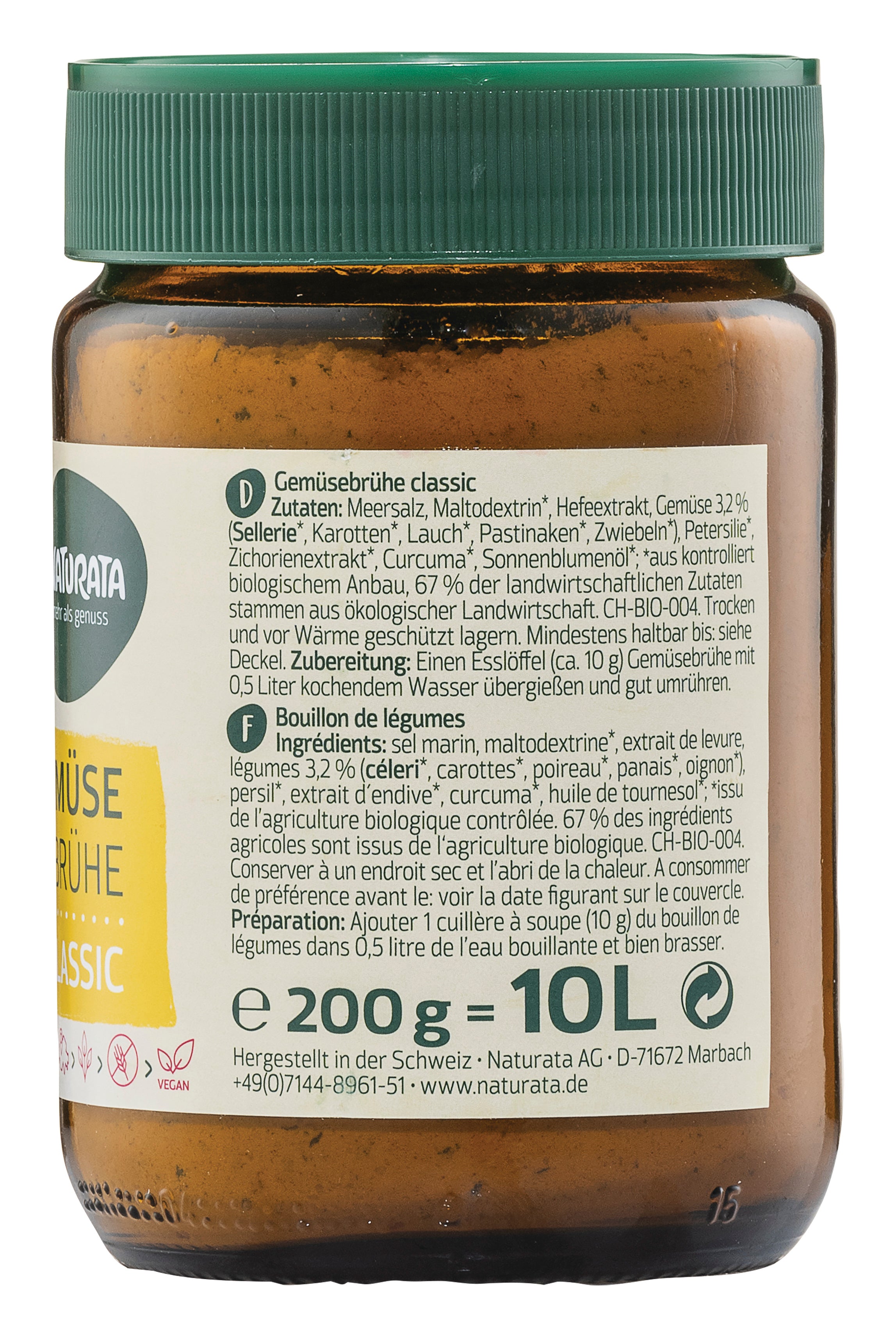 Gemüsebrühe classic Glas 200 g