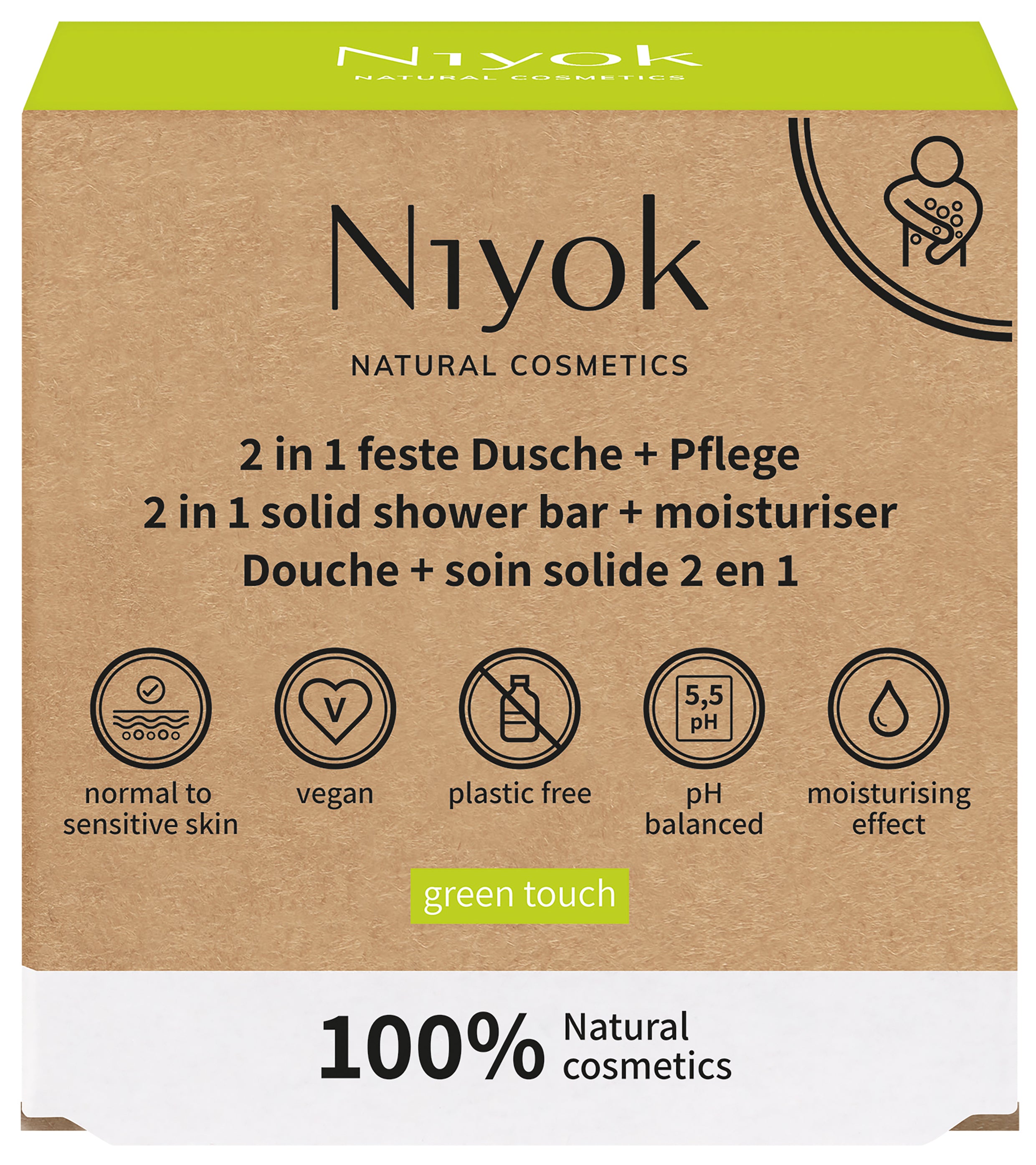 2in1 feste Dusche & Pflege Green Touch 80 g