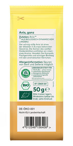 Anis  ganz  demeter 50 g