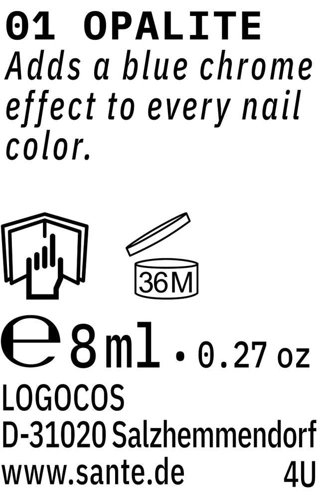 Chrome Top Coat 01 Opalite 8 ml