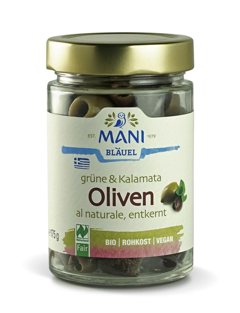 Grüne & Kalamata Oliven al Naturale entkernt 175 g