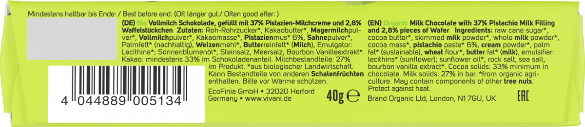 Pistacchio Dubai Style Riegel 40 g