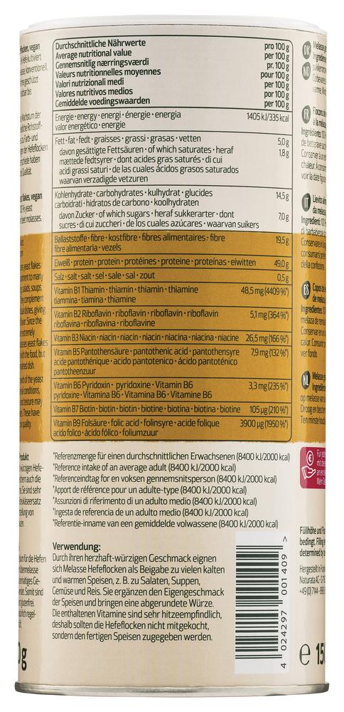 Melasse-Würzhefeflocken Dose 150 g