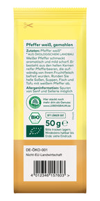 Pfeffer  weiß, gemahlen 50 g