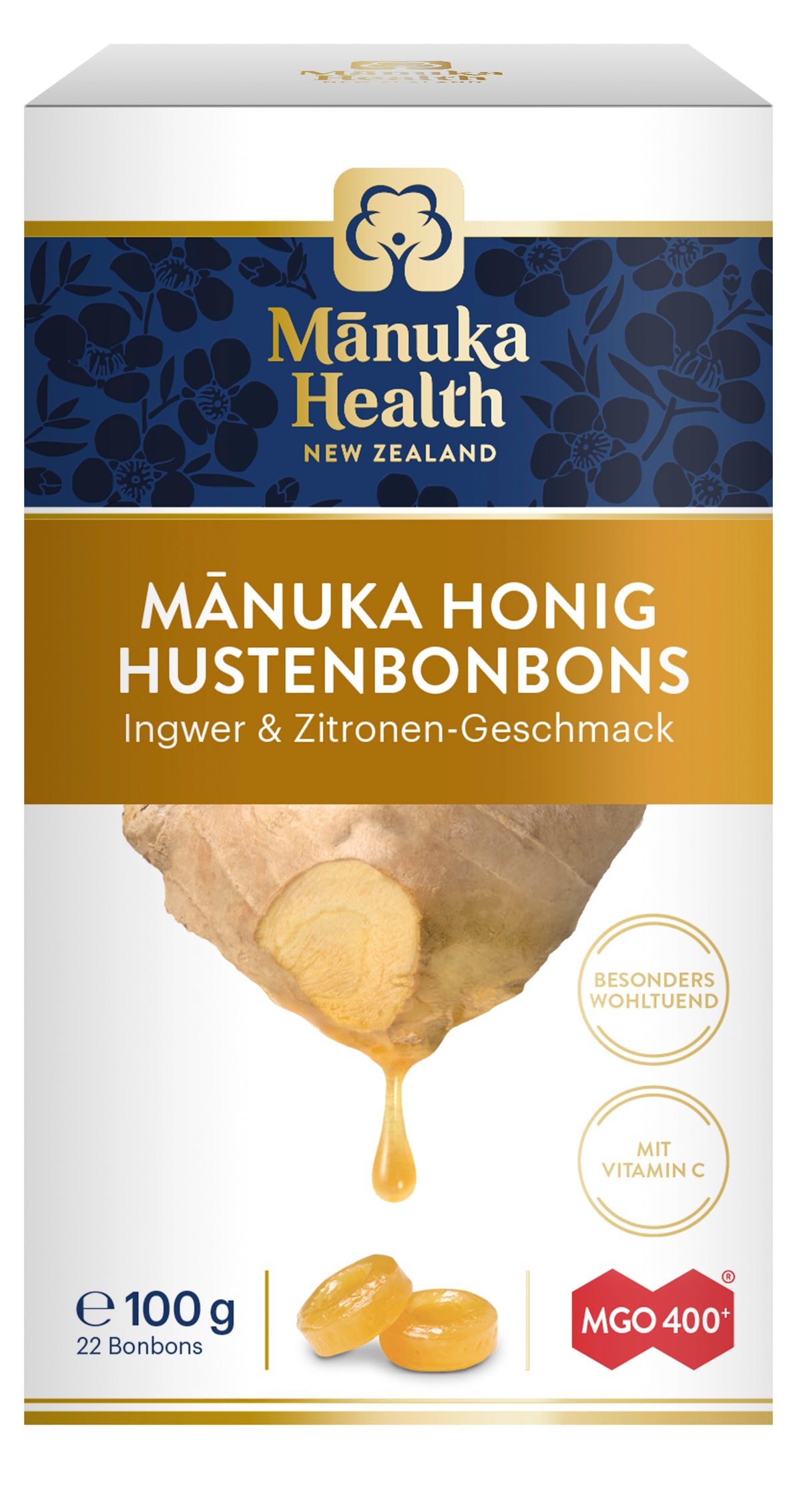 Hustenbonbons Manuka-Honig Ingwer-Zitrone 100 g