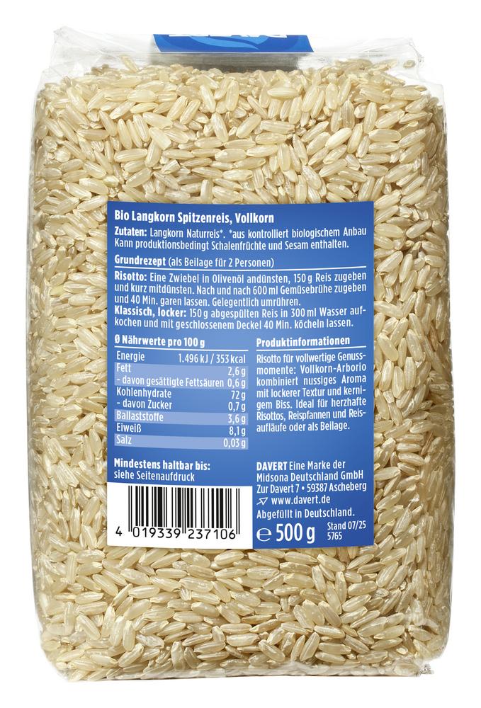 Echter Arborio Vollkornreis 500 g