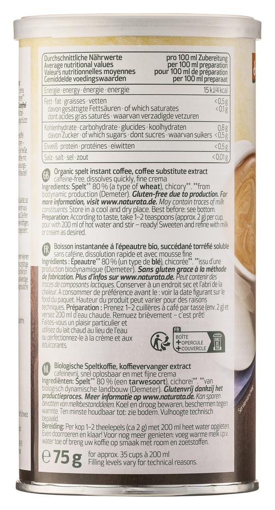 Dinkelkaffee Instant demeter 75 g