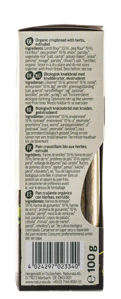Knusperbrot Linsen Erbsen mit Kräutern 100 g