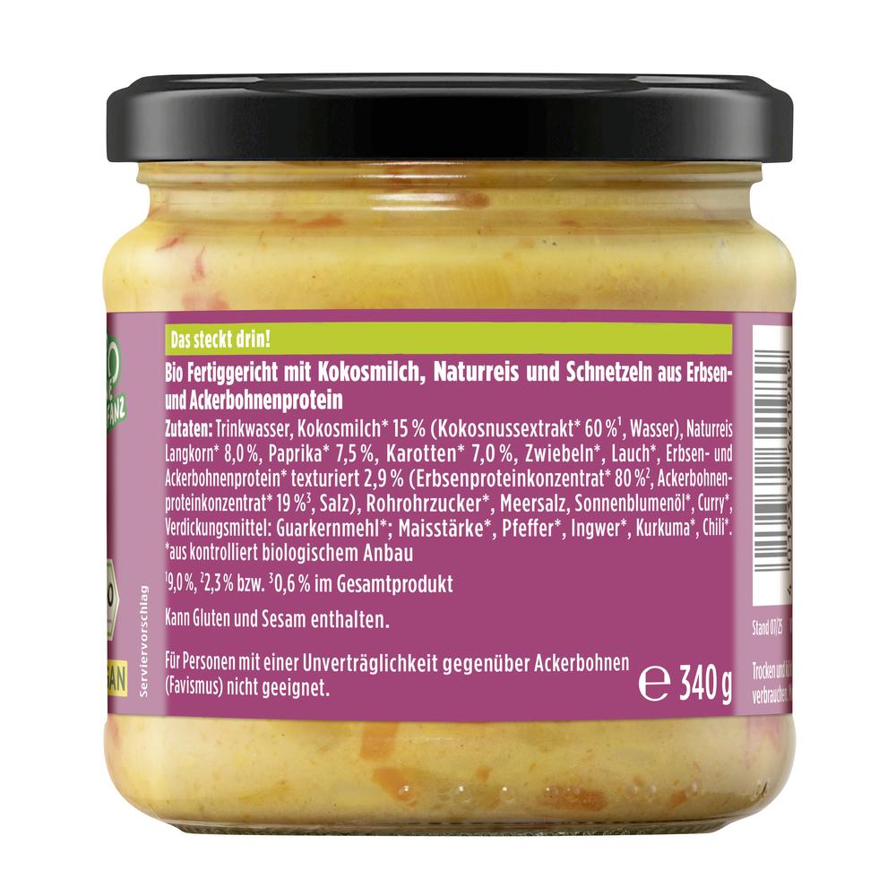 Veggie Thai Curry mild mit Vollkornreis 340 g