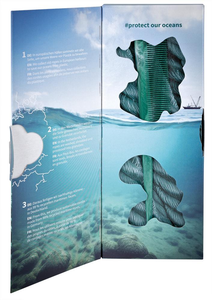 Stilkamm - aus recycelten maritimen Seilen 1 Stk