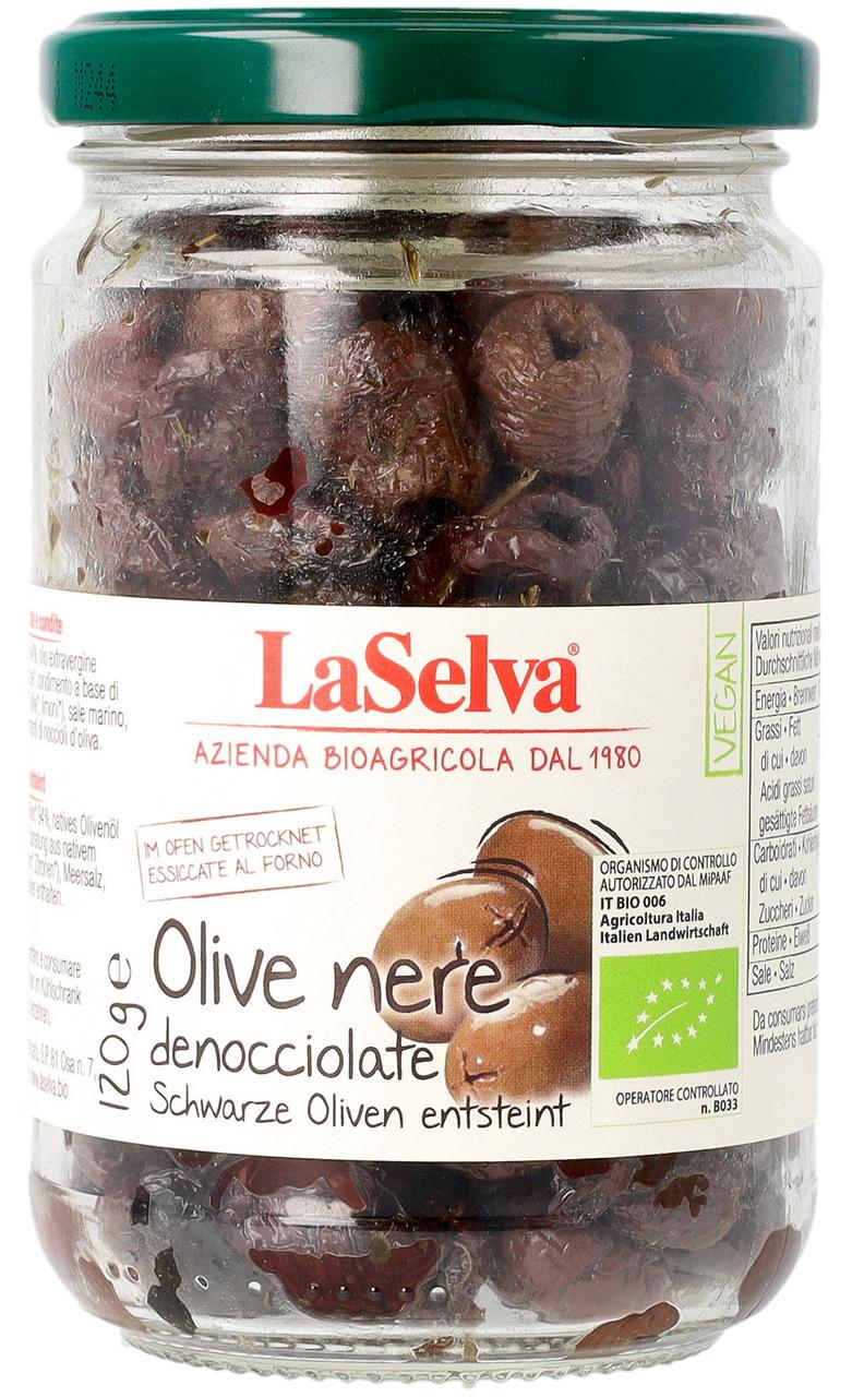 Oliven schwarz getrocknet entsteint 120 g