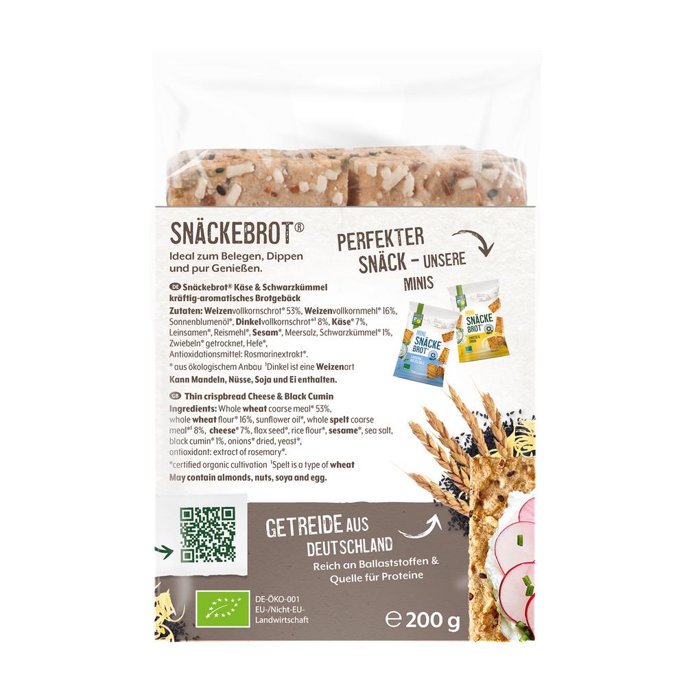 Snäckebrot Schwarzkümmel & Käse 200 g