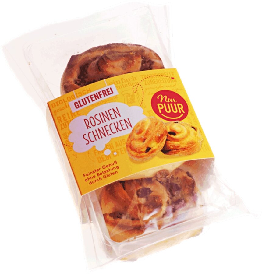 Rosinenschnecken glutenfrei 3 Stück 170 g