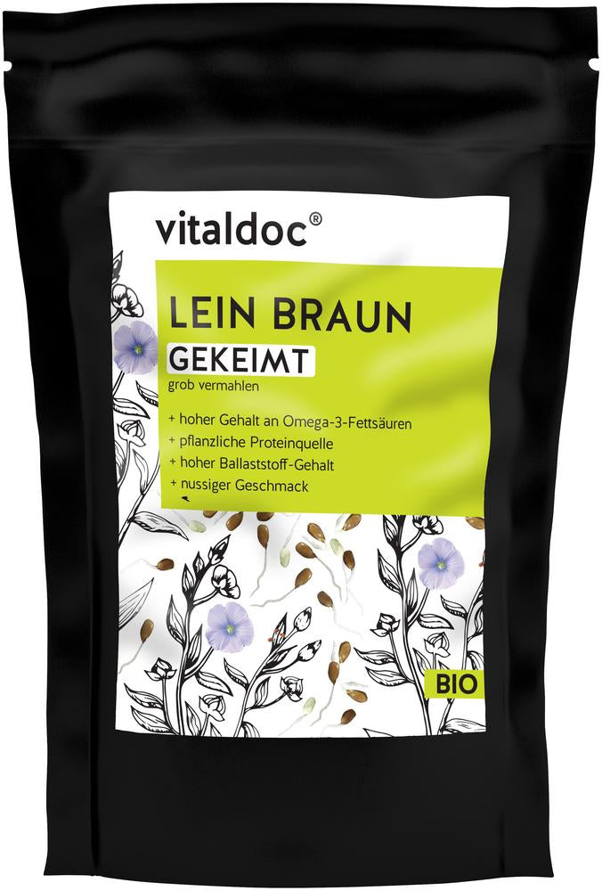 Lein braun  gekeimt - grob vermahlen 500 g